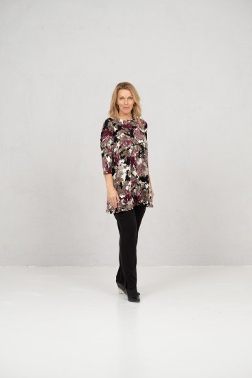 Scandinavian Caramel Flower Petals Tunic Brown - Bedruckte T-shirts für herren - 