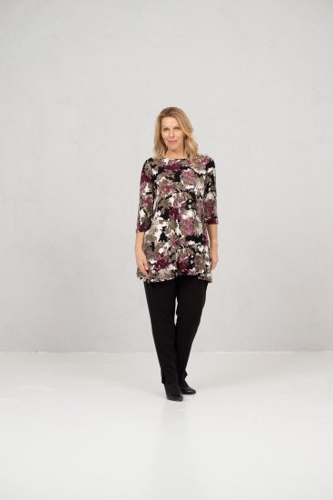 Scandinavian Caramel Flower Petals Tunic Brown - Bedruckte T-shirts für herren - 