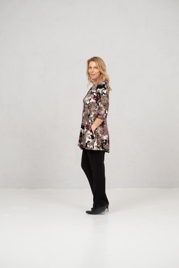 Scandinavian Caramel Flower Petals Tunic Brown - Bedruckte T-shirts für herren - 