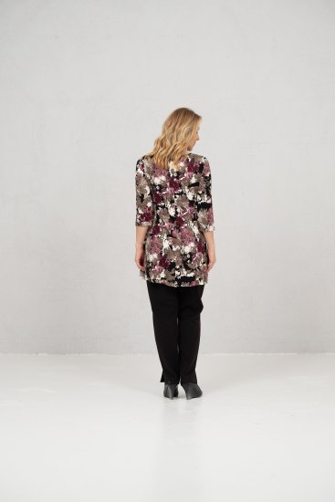 Scandinavian Caramel Flower Petals Tunic Brown - Bedruckte T-shirts für herren - 
