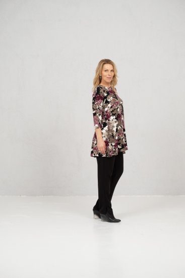 Scandinavian Caramel Flower Petals Tunic Brown - Bedruckte T-shirts für herren - 