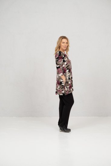 Scandinavian Caramel Flower Petals Tunic Brown - Bedruckte T-shirts für herren - 