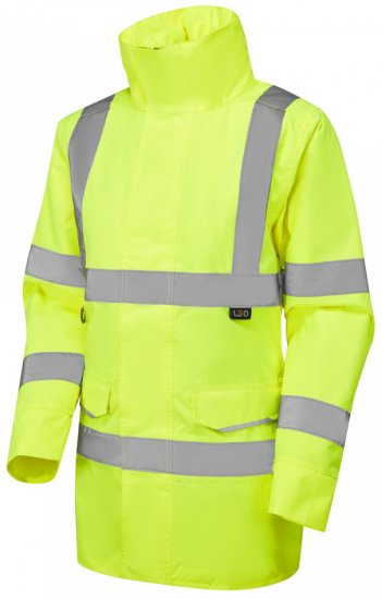 Leo Cheristow EcoViz 4K Women's Baffle Lined Anorak Hi-Vis Yellow - Arbeitskleidung - Damen Workwear in großen Größen