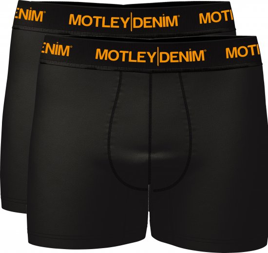 Motley Denim Amsterdam Boxershorts Black 2-pack - Herrenunterwäsche & bademode - Herrenunterwäsche & Bademode in großen Größen