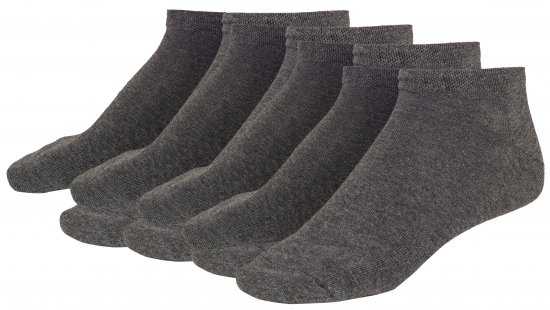 Adamo Anton sneaker-socks Charcoal 4-pack - Herrenunterwäsche & bademode - Herrenunterwäsche & Bademode in großen Größen