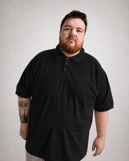 Motley Denim Bratislava Polo Black - Polo-shirts für herren - Polo-Shirts für Herren in großen Größen