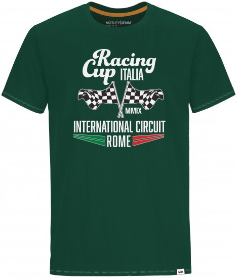 Motley Denim Bristol T-shirt Racing Green - Herren-T-shirts - Herren-T-Shirts in großen Größen