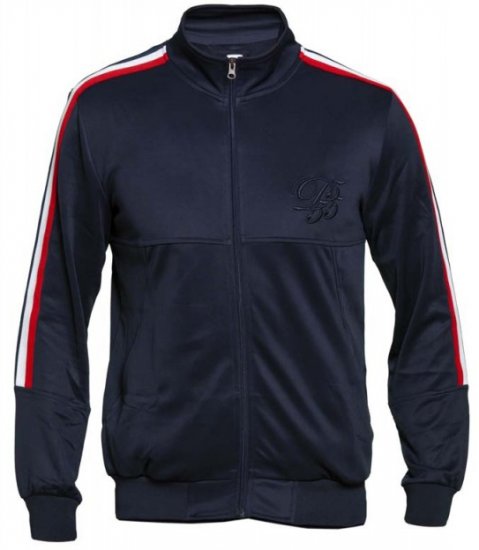 D555 Brookes Couture Zip Up Navy - Herren-sweater und -hoodies - Herren-Sweater und -Hoodies in großen Größen