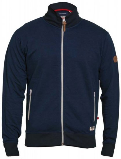 D555 Buxton Full Zip Sweatshirt Navy - Herren-sweater und -hoodies - Herren-Sweater und -Hoodies in großen Größen