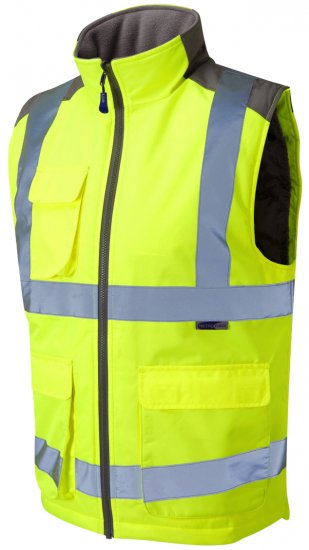 Leo Torrington Bodywarmer Yellow - Herren Arbeitskleidung Große Größen - Herren Arbeitskleidung Große Größen