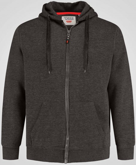 D555 Cantor Kapuzensweatjacke Grau - Herren-sweater und -hoodies - Herren-Sweater und -Hoodies in großen Größen