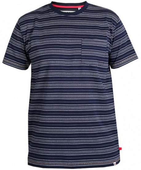 D555 Caspian T-shirt Navy - Herren-T-shirts - Herren-T-Shirts in großen Größen