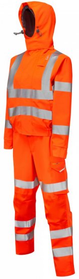 Leo Honeychurch EcoViz 10KX Performance+ Women's Breathable 2-Part Coverall Hi-Vis Orange - Arbeitskleidung - 