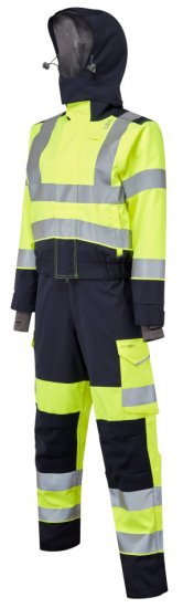 Leo Honeychurch EcoViz 10KX Performance+ Women's Breathable 2-Part Coverall Hi-Vis Yellow/Navy - Arbeitskleidung - 
