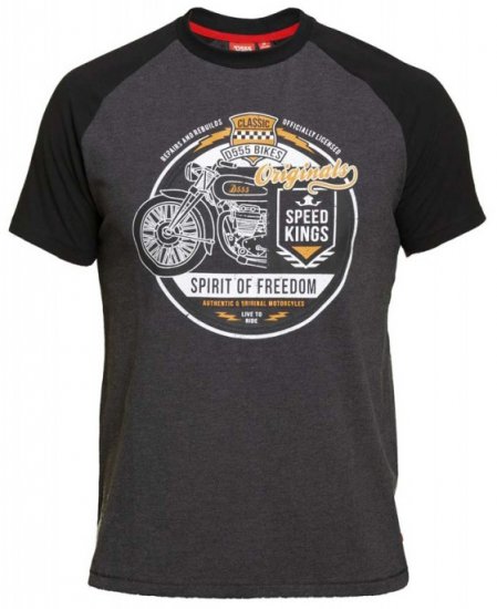 D555 Dallas T-shirt Charcoal - Herren-T-shirts - Herren-T-Shirts in großen Größen