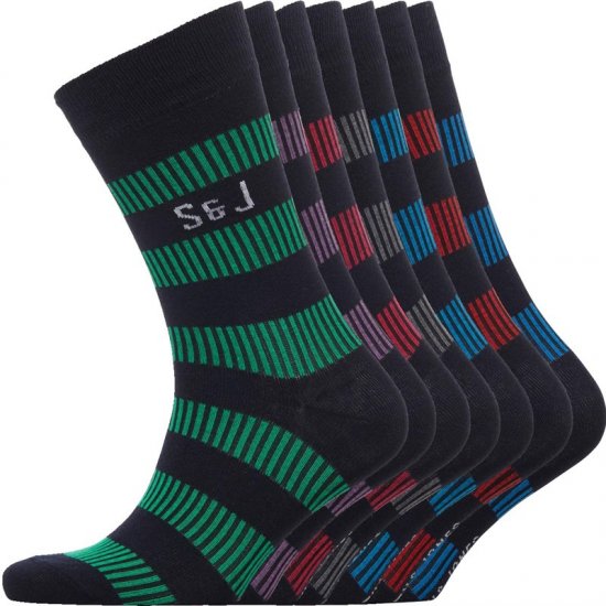 Smith & Jones Dasher 7-pack Socks - Herrenunterwäsche & bademode - Herrenunterwäsche & Bademode in großen Größen