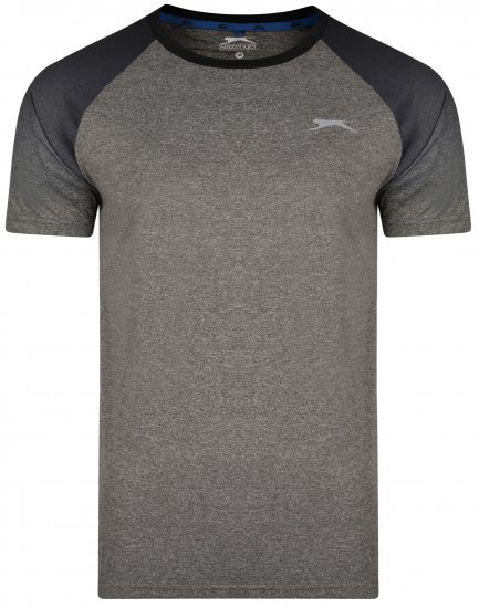 Slazenger Eli T-shirt Charcoal - Herren-T-shirts - Herren-T-Shirts in großen Größen