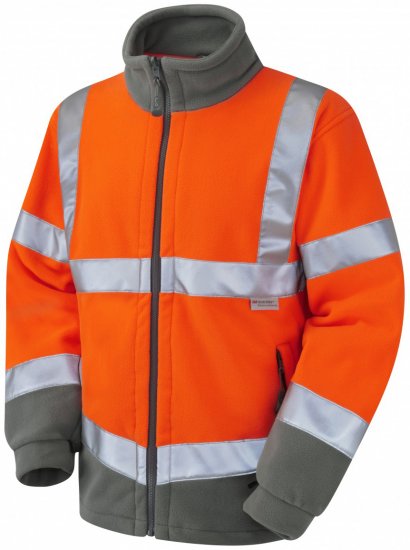 Leo Hartland Fleece Jacket Orange - Herren Arbeitskleidung Große Größen - Herren Arbeitskleidung Große Größen