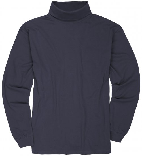 Adamo Fabio Comfort fit Turtleneck Long sleeve T-shirt Charcoal - Herren-T-shirts - Herren-T-Shirts in großen Größen