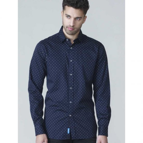 D555 Rashard Long Sleeve Printed Shirt - Herrenhemden - Herrenhemden in großen Größen