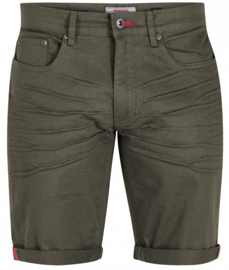 D555 Gilbert Stretch Shorts Khaki - Herrenshorts - Herrenshorts in großen Größen