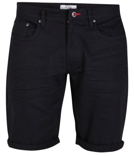 D555 Gilbert Stretch Shorts Black - Herrenshorts - Herrenshorts in großen Größen