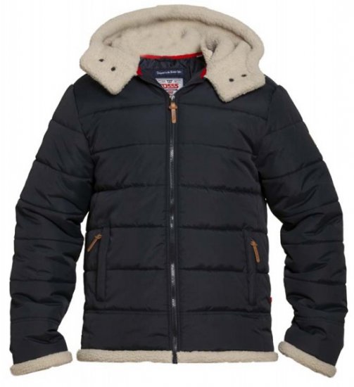 D555 Hudson Hooded Puffer Jacket Navy - Herren jacken - Herren Jacken in großen Größen