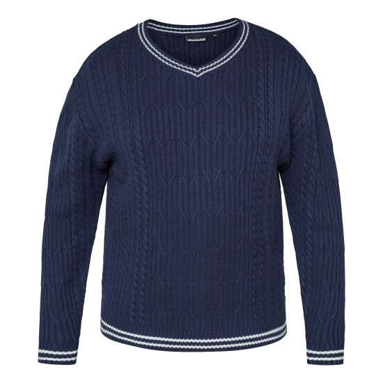 North Latitude V-Neck Knit Navyblau - TALL sweatshirts - TALL Sweatshirts für große Männer