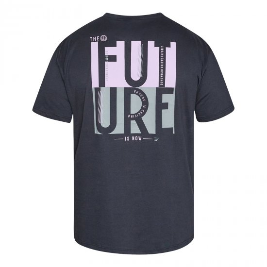 North Latitude T-Shirt With Back Print Schwarz - TALL T-shirts - T-Shirts Überlänge Herren