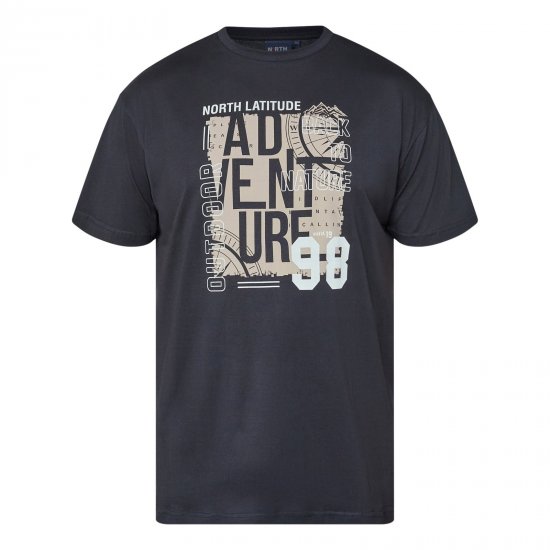 North Latitude Adventure 98 Graphic Tee Schwarz - TALL T-shirts - T-Shirts Überlänge Herren