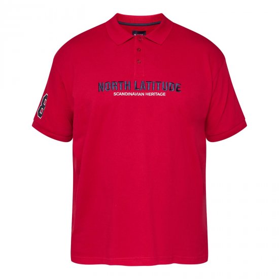 North Latitude Logo Polo Gelb/Orange - TALL poloshirts - TALL Poloshirts für große Herren