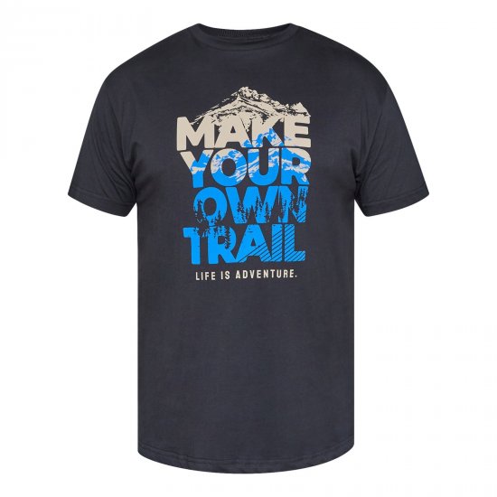 North Latitude Trail T-Shirt Schwarz - Herren-T-shirts - Herren-T-Shirts in großen Größen