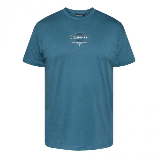 North Latitude T-Shirt With Print Blau - Herren-T-shirts - Herren-T-Shirts in großen Größen