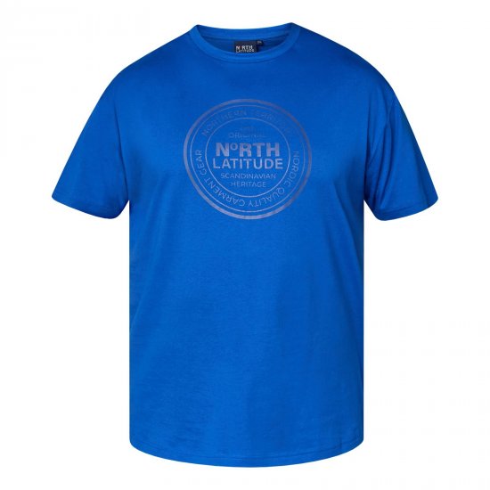 North Latitude T-Shirt Blau - Herren-T-shirts - Herren-T-Shirts in großen Größen