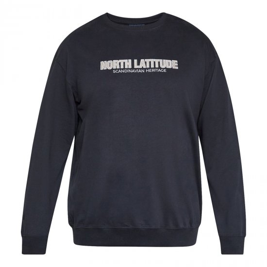 North Latitude Crewneck Sweatshirt Schwarz - Herren-sweater und -hoodies - Herren-Sweater und -Hoodies in großen Größen