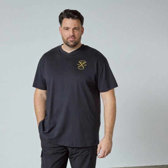North Latitude Alpine Club T-Shirt Schwarz - Herren-T-shirts - Herren-T-Shirts in großen Größen