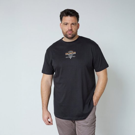 North Latitude T-Shirt With Print Schwarz - Herren-T-shirts - Herren-T-Shirts in großen Größen