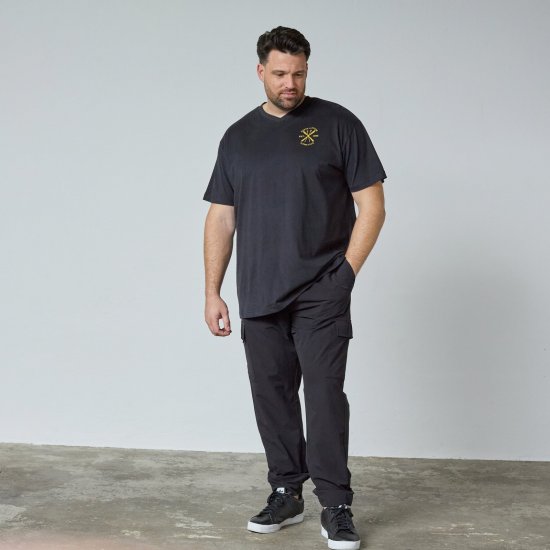 North Latitude Alpine Club T-Shirt Schwarz - TALL T-shirts - T-Shirts Überlänge Herren