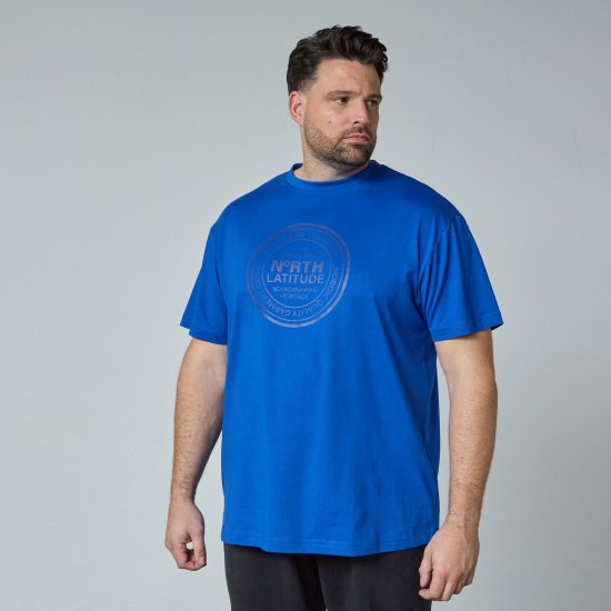 North Latitude T-Shirt Blau - Herren-T-shirts - Herren-T-Shirts in großen Größen
