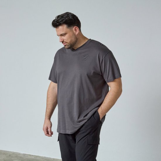 North Latitude Alpine Club T-Shirt Grau/Anthrazit - Herren-T-shirts - Herren-T-Shirts in großen Größen