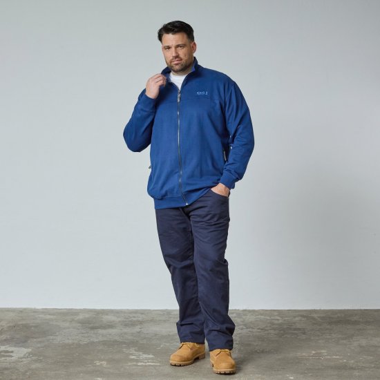 North Latitude Sweat Cardigan Blau - TALL sweatshirts - TALL Sweatshirts für große Männer
