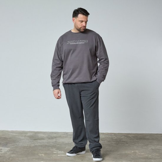 North Latitude Crewneck Sweatshirt Grau/Anthrazit - TALL sweatshirts - TALL Sweatshirts für große Männer