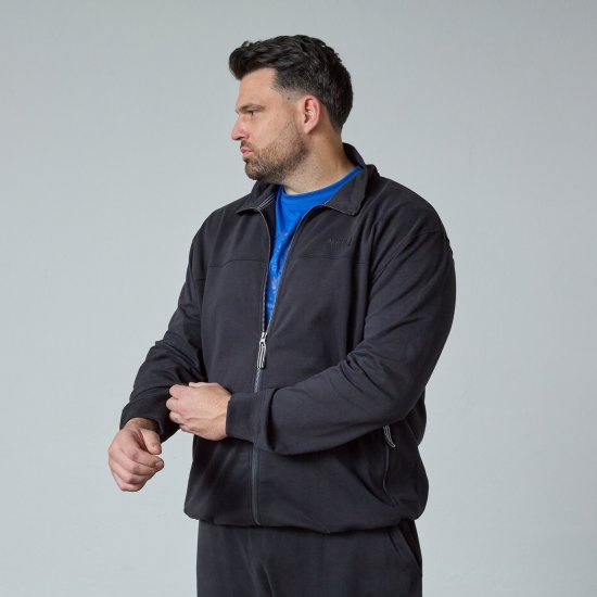 North Latitude Sweat Cardigan Schwarz - Herren-sweater und -hoodies - Herren-Sweater und -Hoodies in großen Größen
