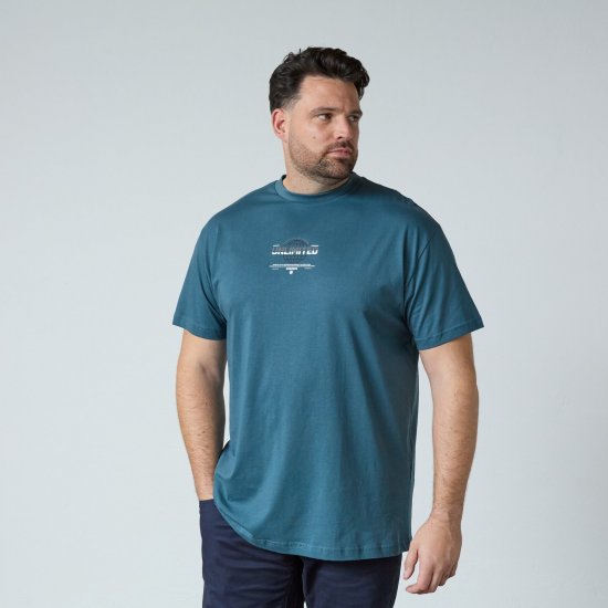 North Latitude T-Shirt With Print Blau - Herren-T-shirts - Herren-T-Shirts in großen Größen