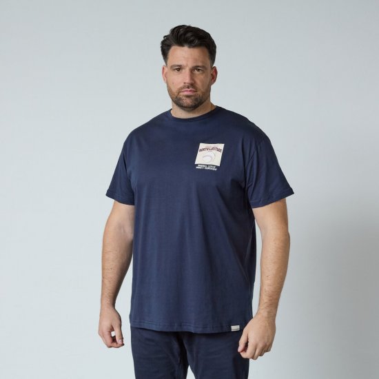 North Latitude T-Shirt With Print Navyblau - Herren-T-shirts - Herren-T-Shirts in großen Größen