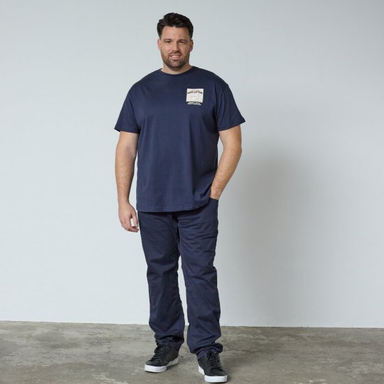 North Latitude T-Shirt With Print Navyblau - TALL T-shirts - T-Shirts Überlänge Herren