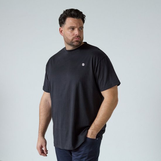 North Latitude T-Shirt With Back Print Schwarz - Herren-T-shirts - Herren-T-Shirts in großen Größen