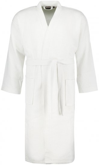 Adamo Jadon Waffelpiqué Bathrobe White - Herrenunterwäsche & Bademode in großen Größen - Herrenunterwäsche & Bademode in großen Größen