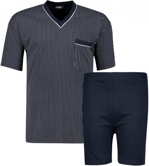 Adamo Gustav Short sleeve Pyjama Navy - Herrenunterwäsche & Bademode in großen Größen - Herrenunterwäsche & Bademode in großen Größen
