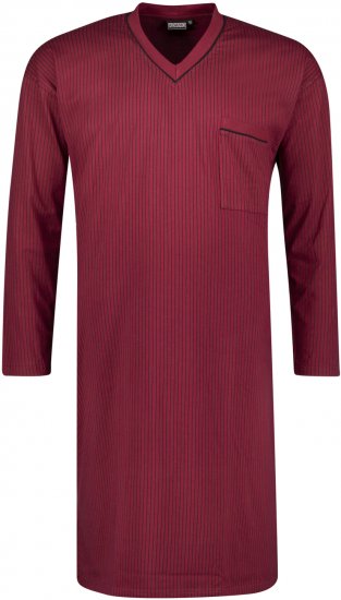 Adamo Gustav Long Nightshirt Burgundy - Herrenunterwäsche & Bademode in großen Größen - Herrenunterwäsche & Bademode in großen Größen
